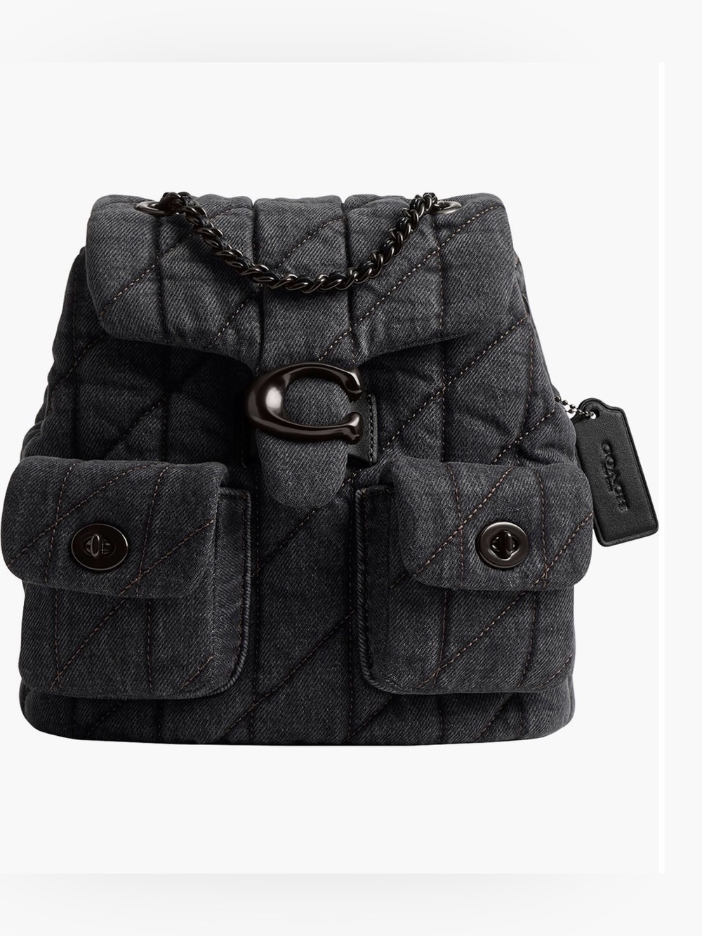 COACH
Tabby Quilted
Denim Backpack. New no tag - Picture 4 of 12